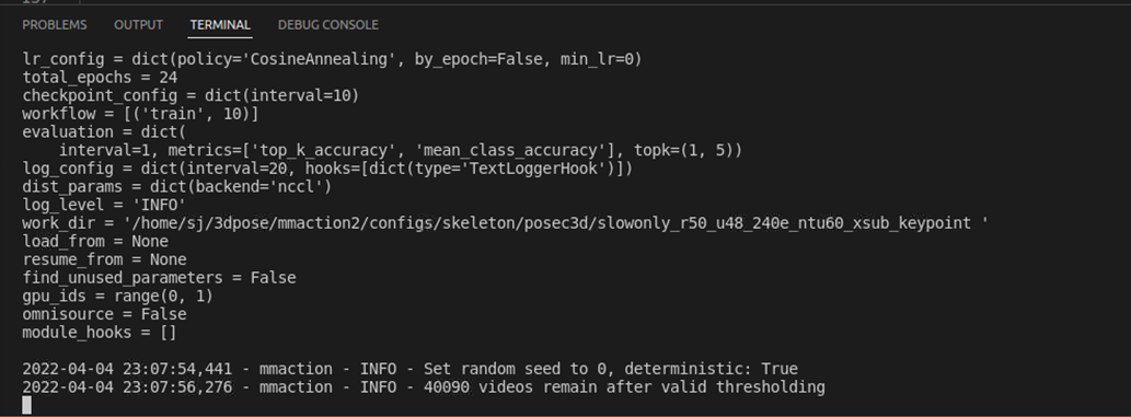 i tried to train distributed model with ntu60_xsub_keypoint dataset ...