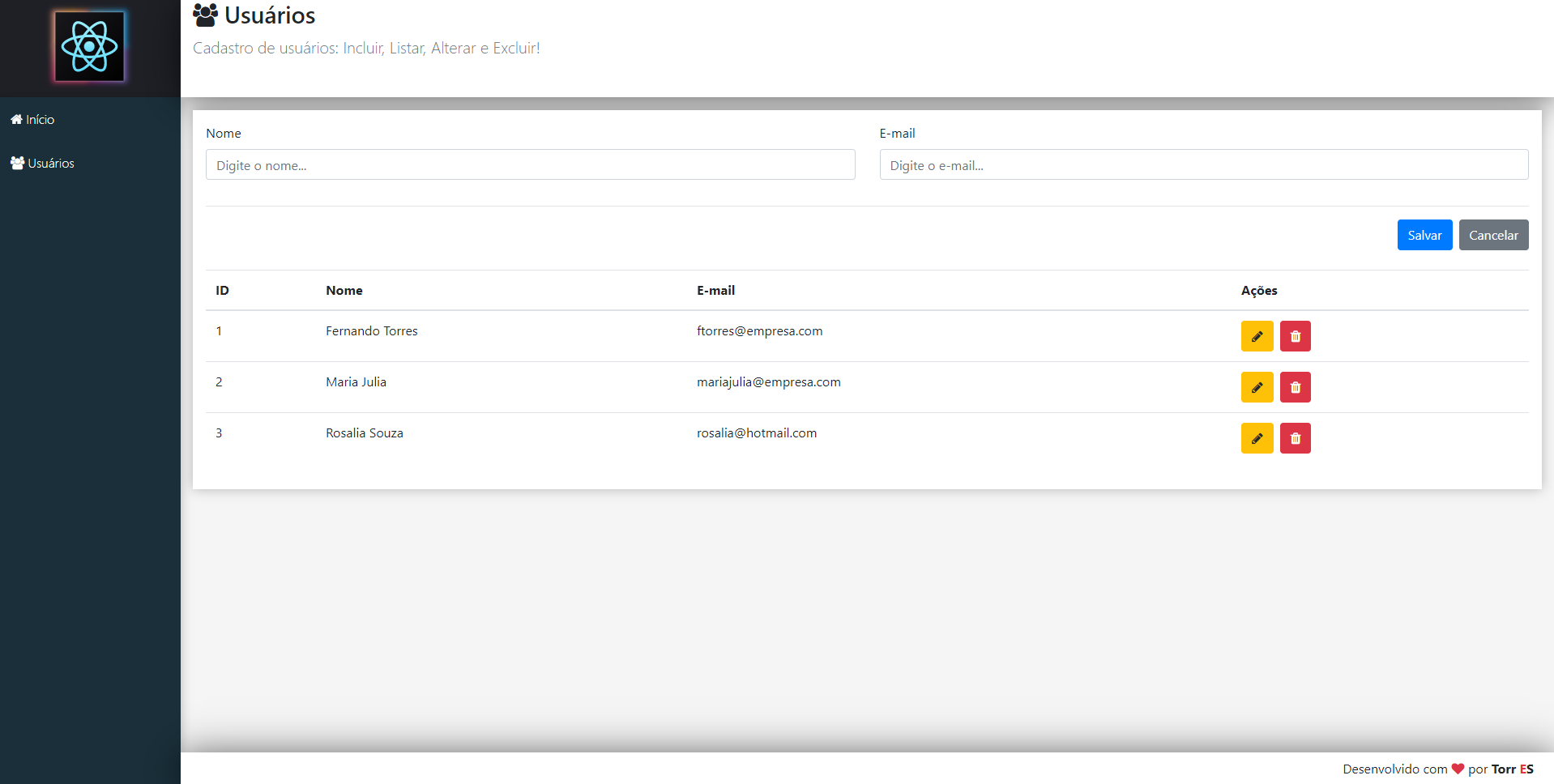 GitHub - TorresFer/Cadastro-de-Usuario: Sistema CRUD criado com React JS