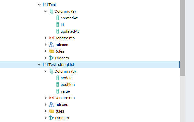 Error Creating Model With Scalar List in postgres db, column of ...
