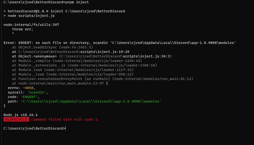 [Bug] Black stream on instlation Settup · Issue #244 · BetterDiscord ...