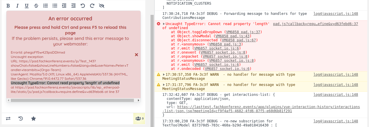 etherpad-length undefined