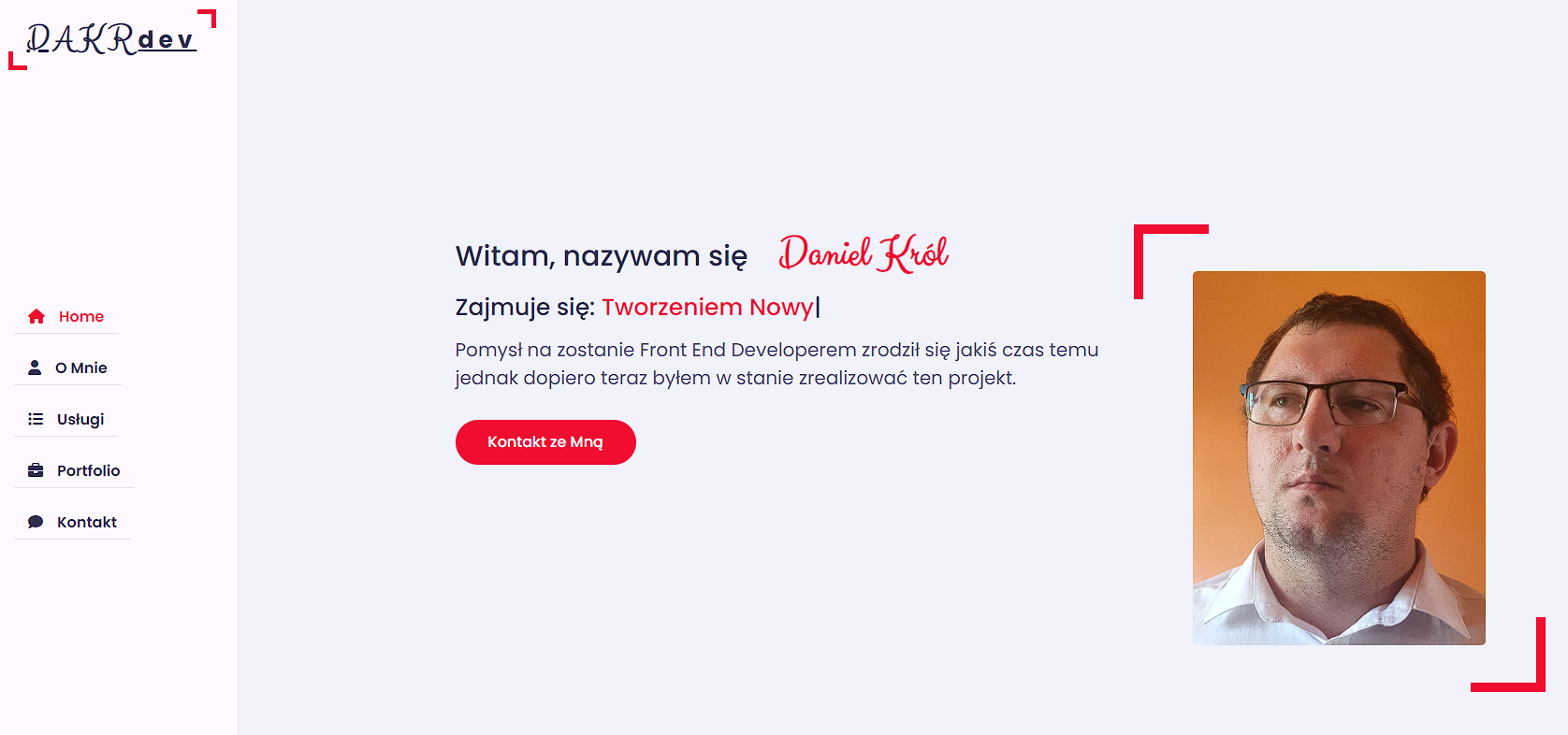 GitHub - DanielKrol90/myPortfolio: My portfolio with section About Me ...