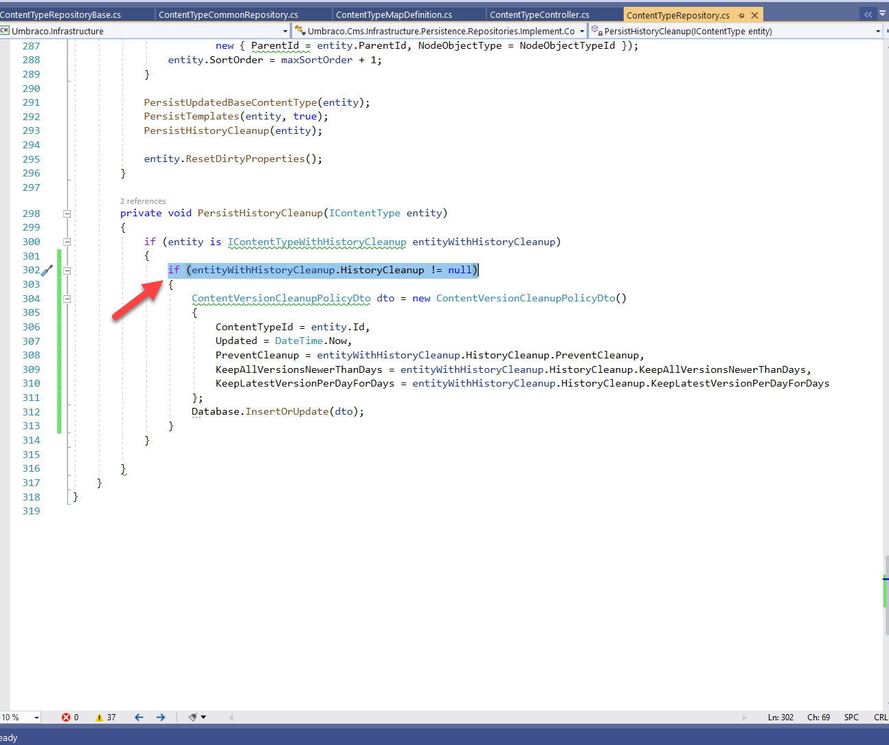 Nullreference error when saving document type changes after upgrading ...