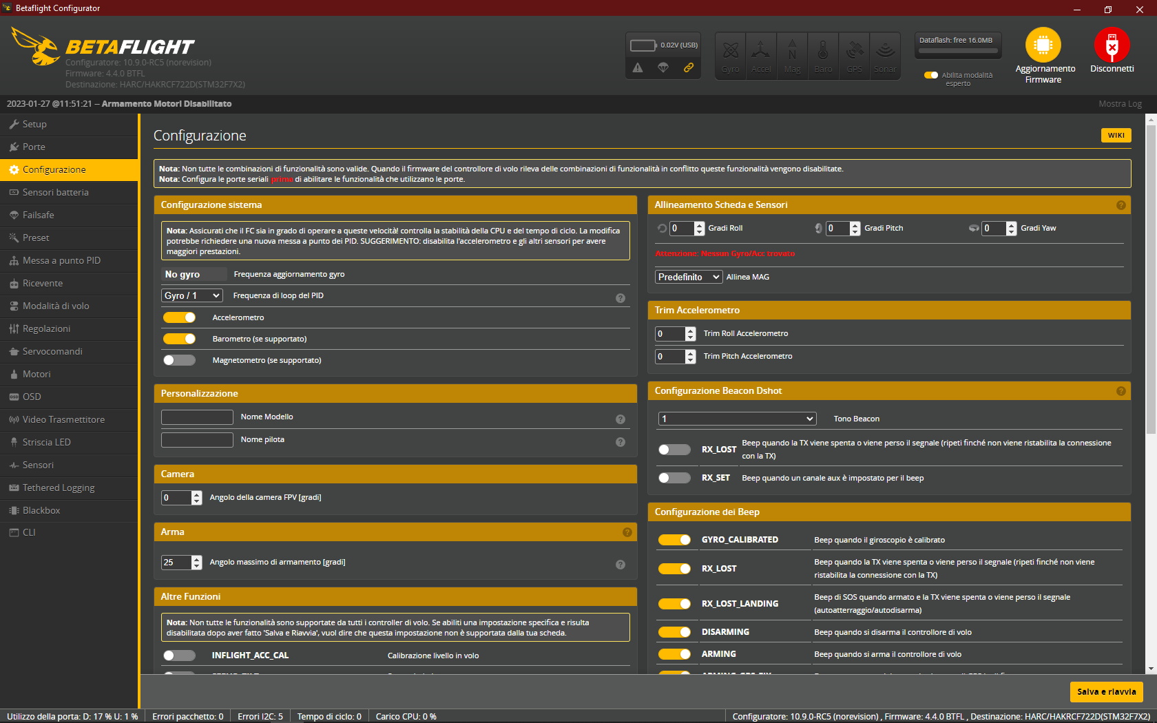 HAKRC F722D gyroscope not working in betaflight 4.4.0 · Issue 839
