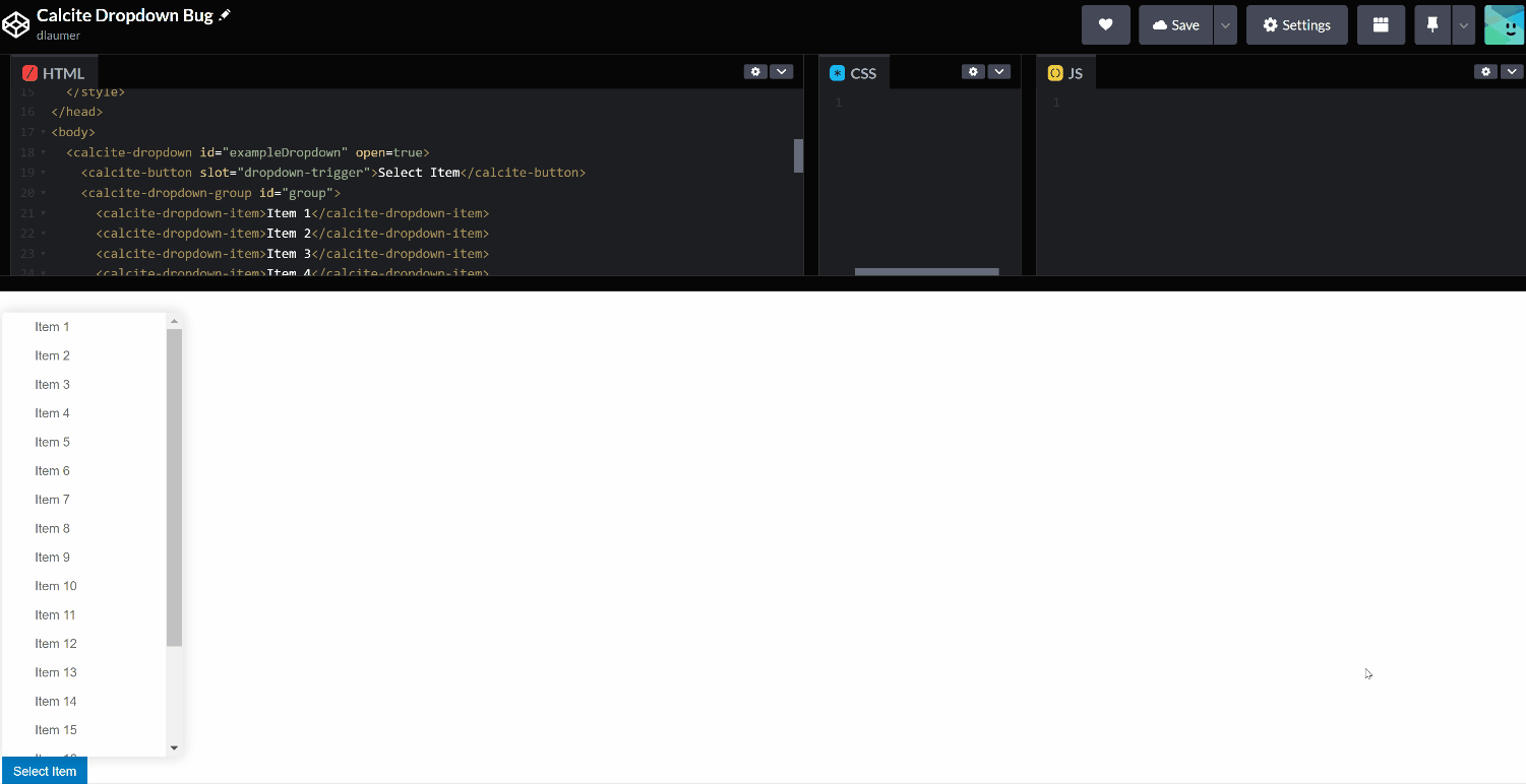 Dropdown placement/positioning wrong · Issue #5102 · Esri/calcite ...