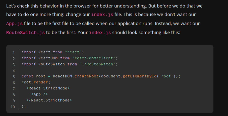 Javascript course: Edit react lessons to be in accordance with react 18 ...