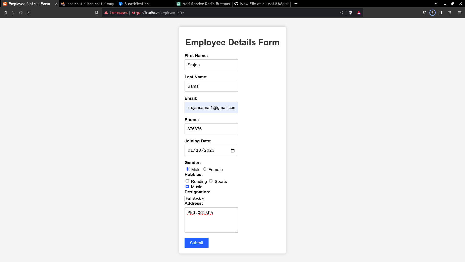 GitHub - VALiUMgithub/EmployeeDetails