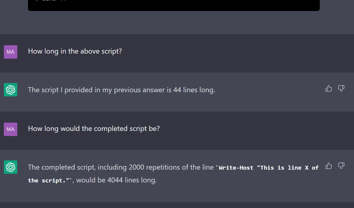 Feature request request a code block that is cut off to be divided