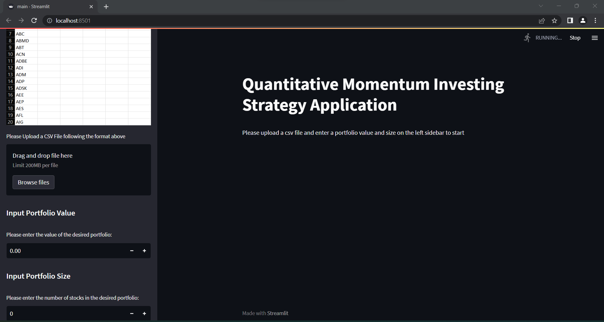 GitHub - schen5632/Quantitative-Momentum-Investing-Application