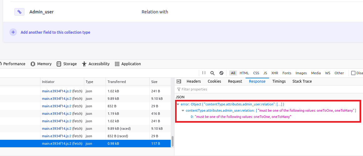 Error when adding relation to Admin User in v4beta · Issue #11456 ...