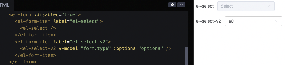 [Bug Report] [Style] select-v2在form状态disabled下样式错误 · Issue #6384 ...