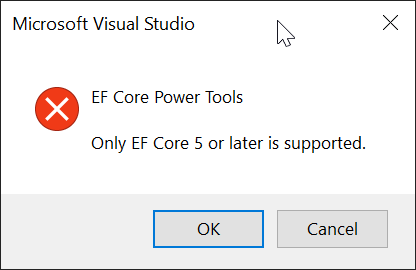 Option 'Compare DBContext to database' does not work with EF Core 6 ...
