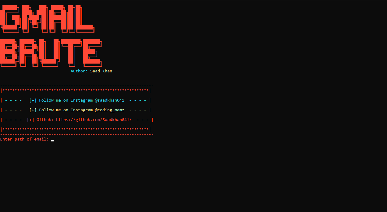 A Tool To Brute Force A Gmail Account Use This Tool To Crack Multiple 