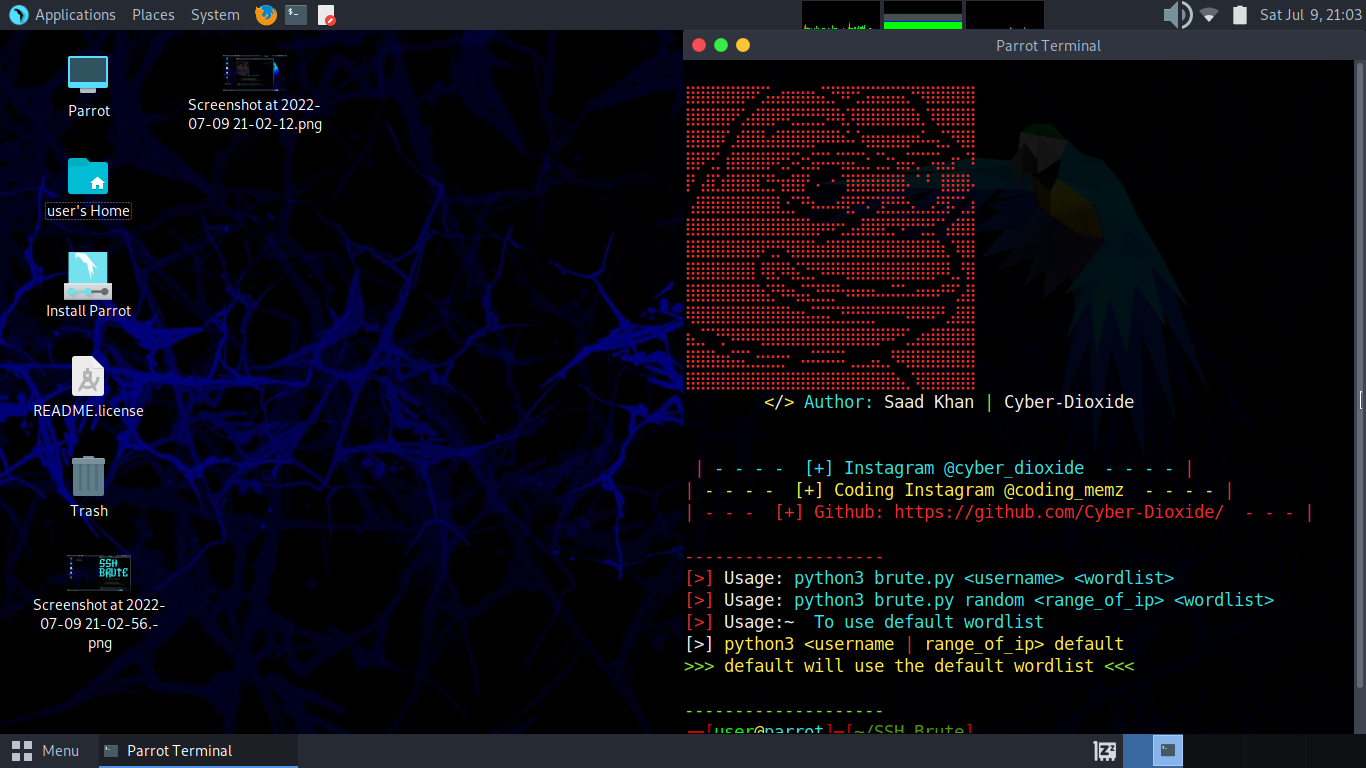 GitHub - Cyber-Dioxide/SSH-Brute: A tool to BruteForce ssh. An upgraded ...