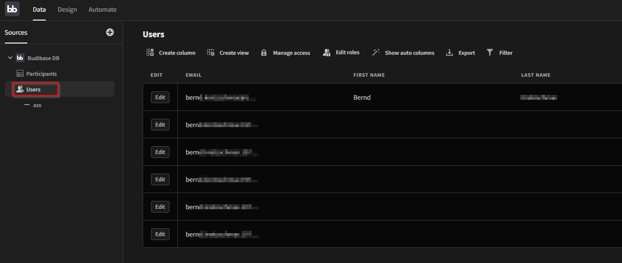 User Table - Bug? · Budibase budibase · Discussion #3459 · GitHub