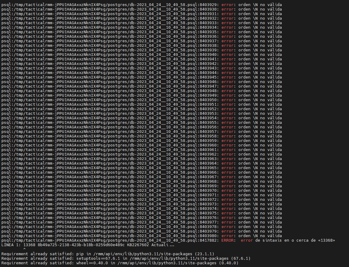 Error 500 after restoring to a new instance · Issue #1491 · amidaware ...