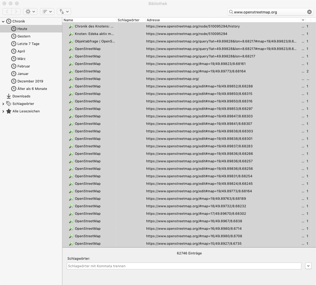 OpenStreetMap müllt den Browserverlauf zu!