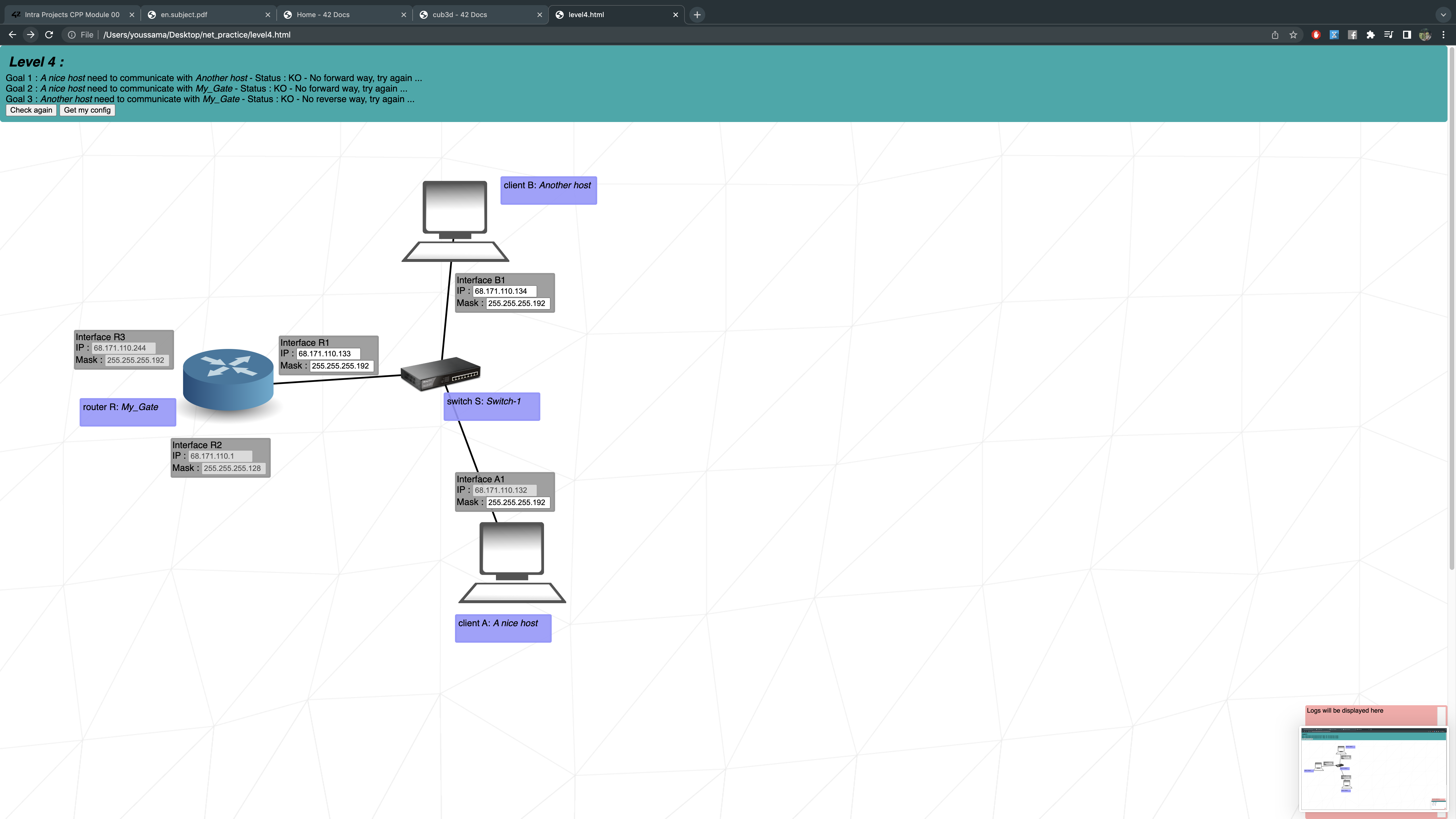 GitHub - ucefooo/net_practice: 42 Network project Net practice