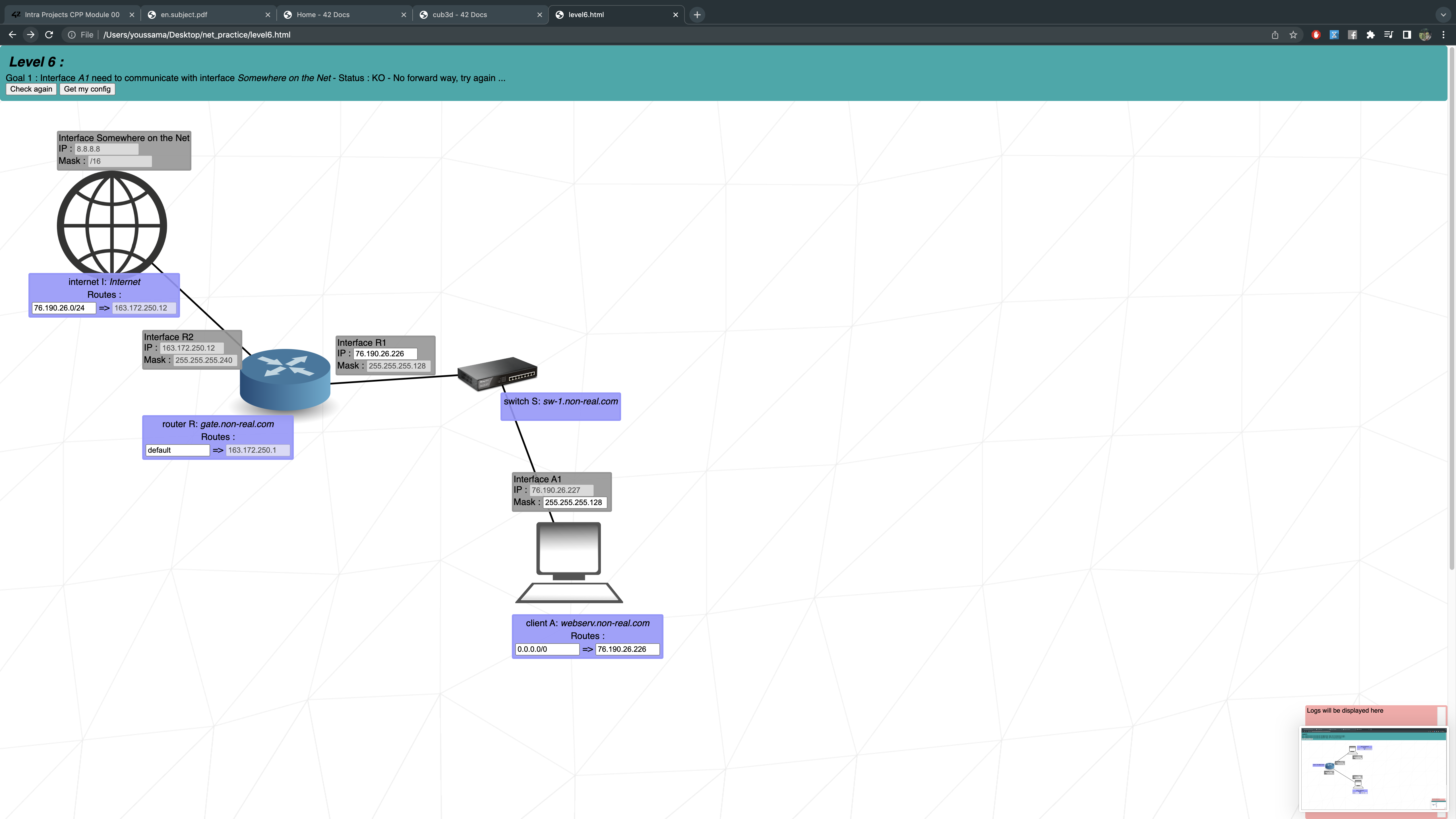 GitHub - ucefooo/net_practice: 42 Network project Net practice
