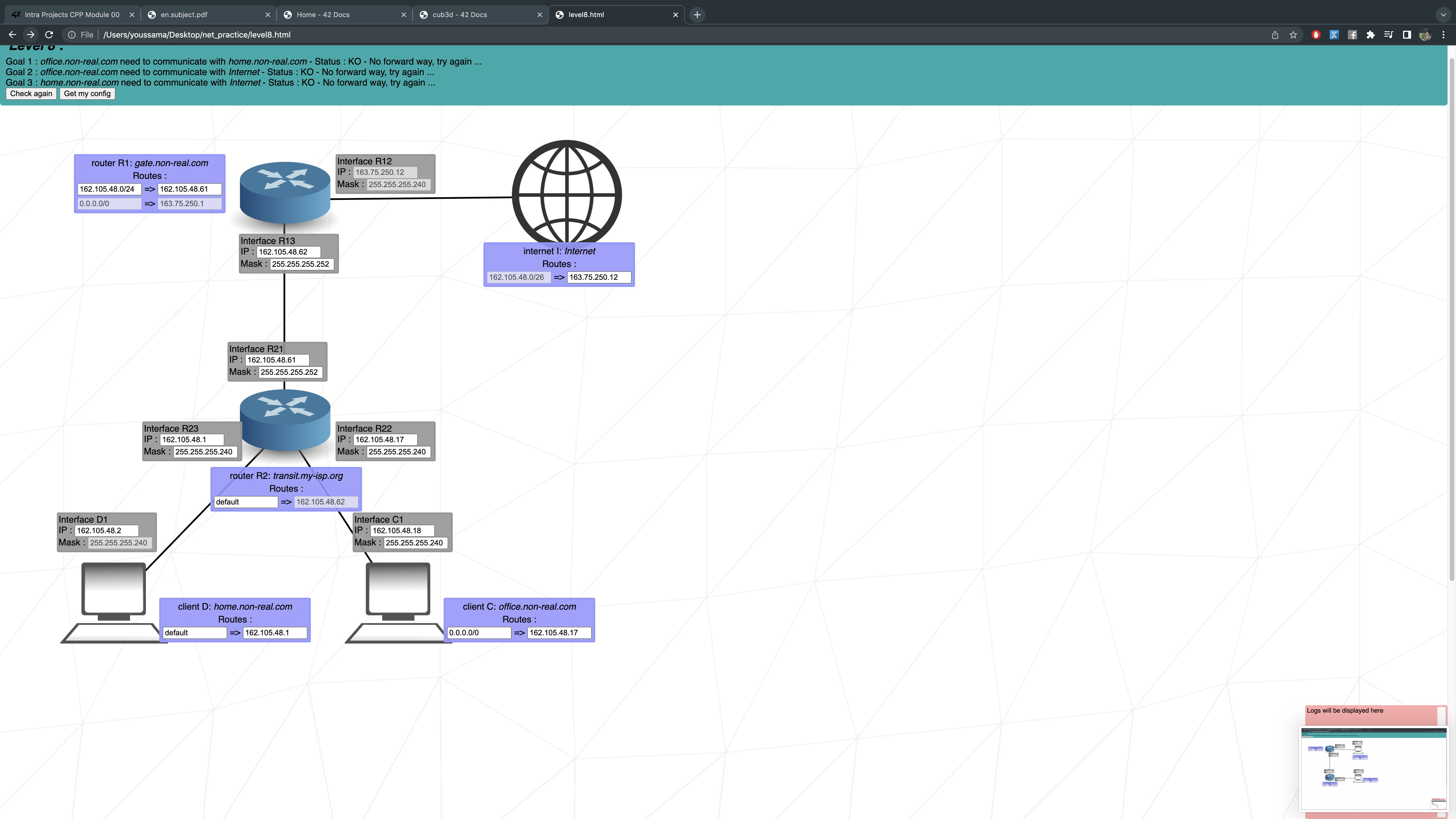 GitHub - ucefooo/net_practice: 42 Network project Net practice