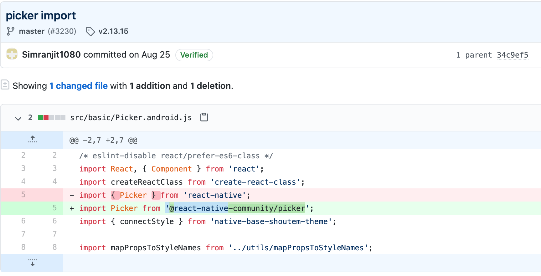 RNCAndroidDialogPicker" was not found in the UIManager after upgrade to ...