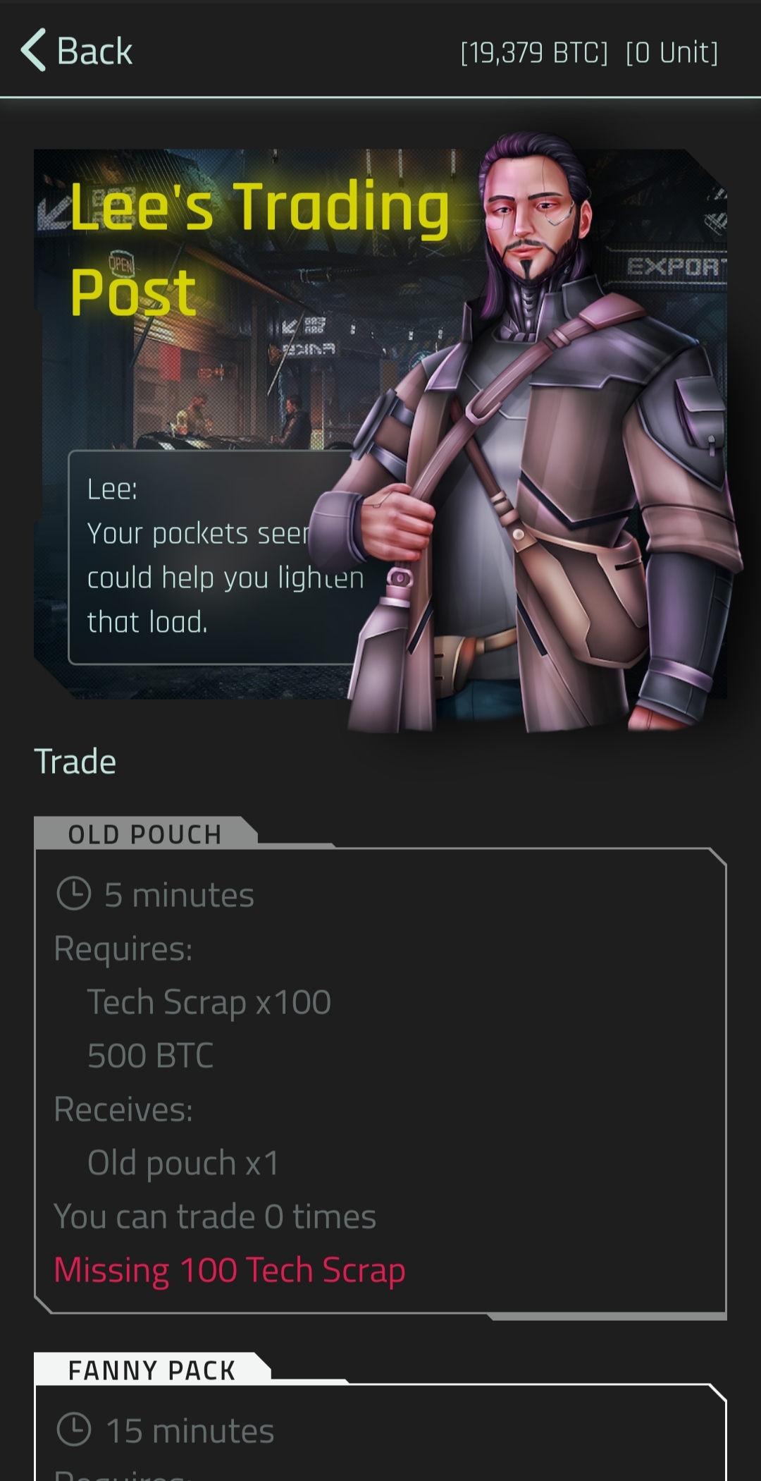 Issue with Lee's Trading Post and Tech Scrap · Issue