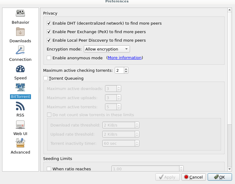 Allow setting the number of maximum active checking torrents by ...
