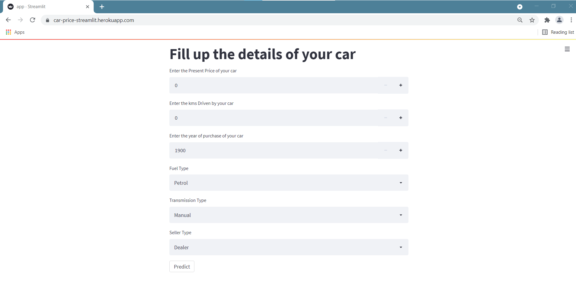 GitHub - adilcr01/CarPricePredictionStreamlit · GitHub