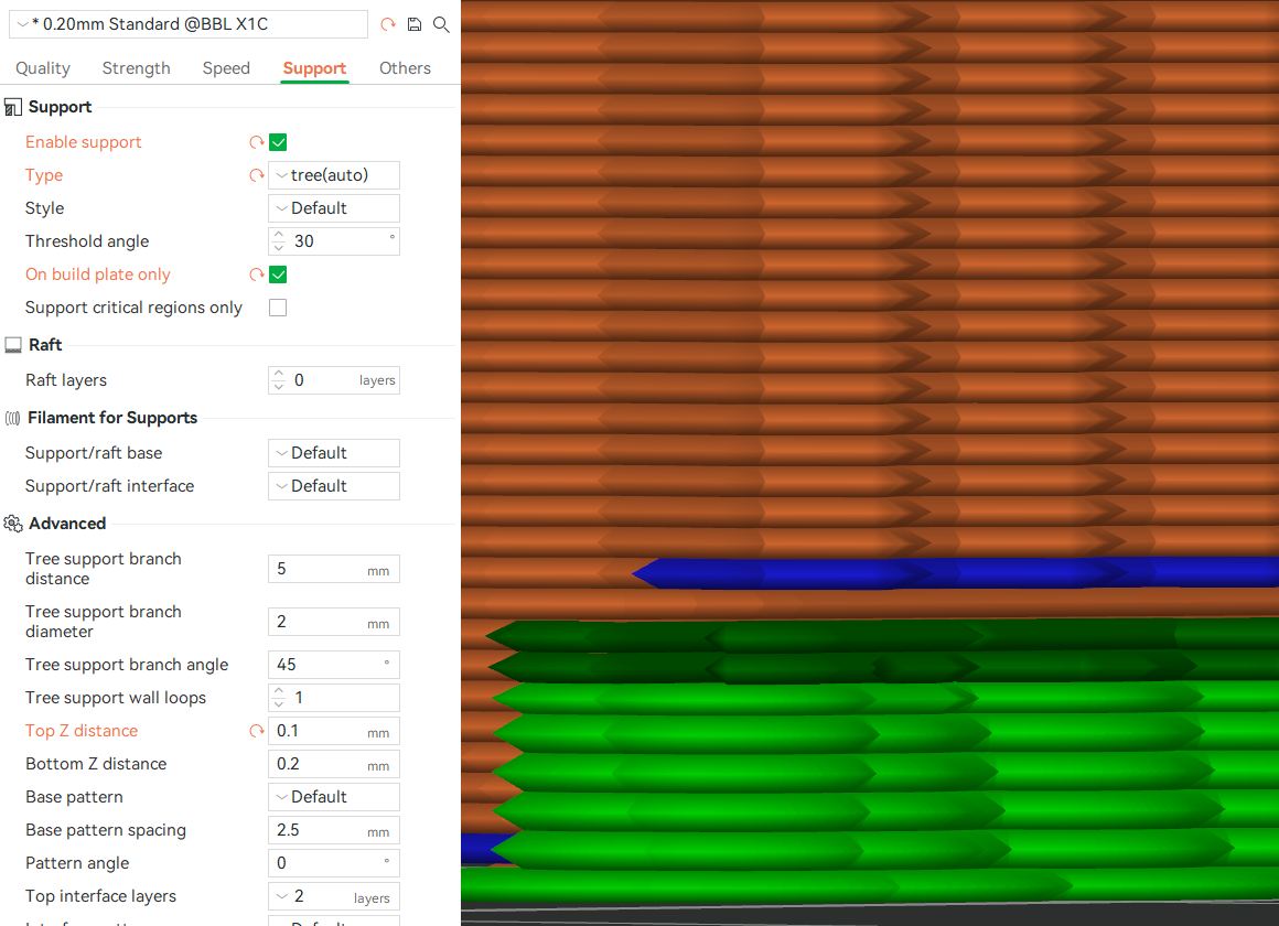 Top Z distance and Bottom Z distance inaccurate with tree supports