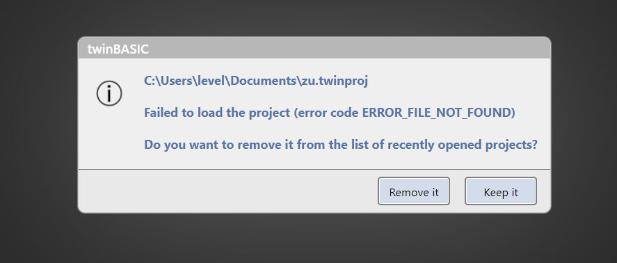 Error message details · Issue #1482 · twinbasic/twinbasic · GitHub