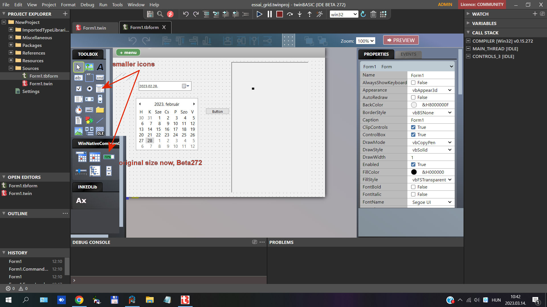 Toolbar icon size · Issue #1528 · twinbasic/twinbasic · GitHub