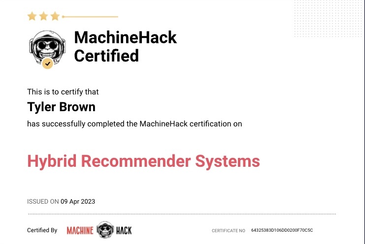 GitHub - tylerwalkerbrown/Certificates