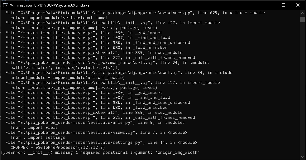 TypeError: __init__() missing 1 required positional argument: 'origin ...