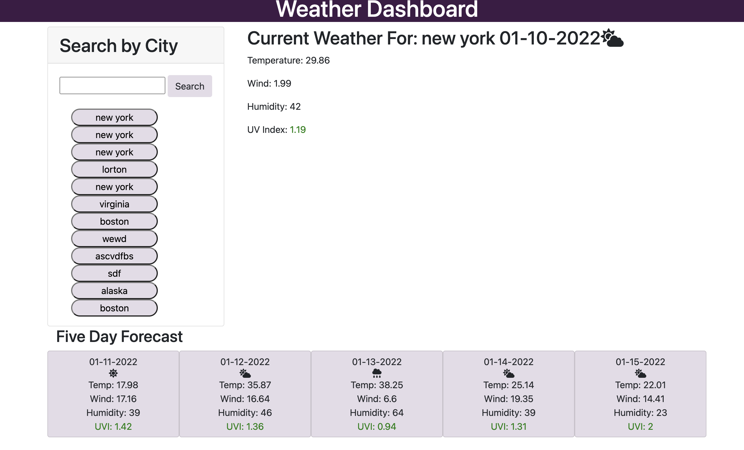 GitHub - htariku/weather-dashboard · GitHub