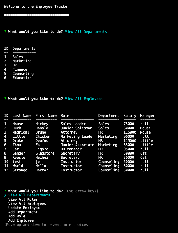 GitHub - staazmeister/employee-tracker