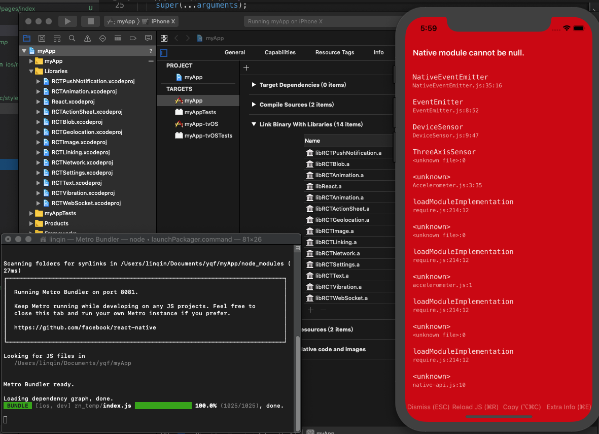 react native ios端 运行报错 'Native molule cannot be null' · Issue #4249 ...