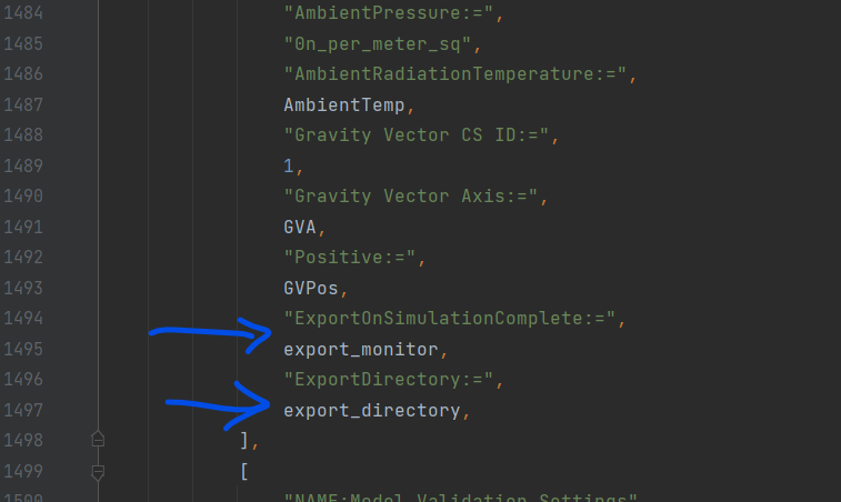Enabling the monitor point export from the Icepak design settings ...