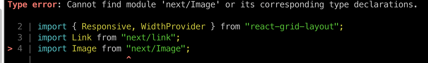 Cannot find module 'next/Image' · vercel community · Discussion #54 ...