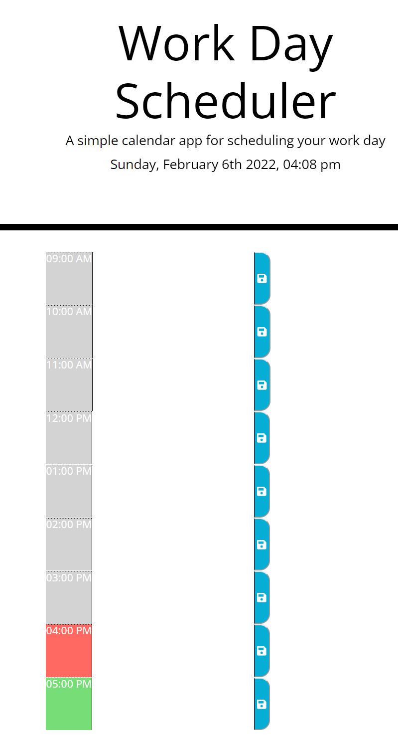 GitHub - drewk2629/work-scheduler: Work Day Scheduler built by me.