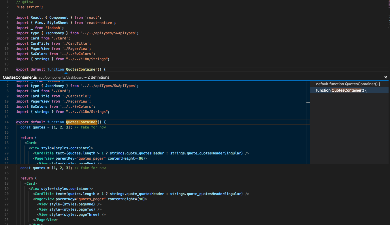 Disable peek editor and just open the file directly when there are ...