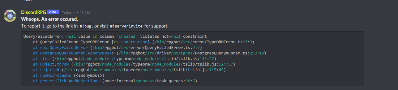 🐛 Bug Report: can't adventure · Issue #1119 · DiscordDungeons/Bugs · GitHub