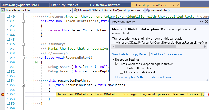 $filter works in 7.8.2, but not in 7.9 · Issue #2101 · OData/odata.net ...