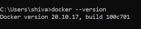 1 docker --version