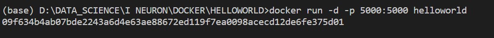8 docker run -d -p