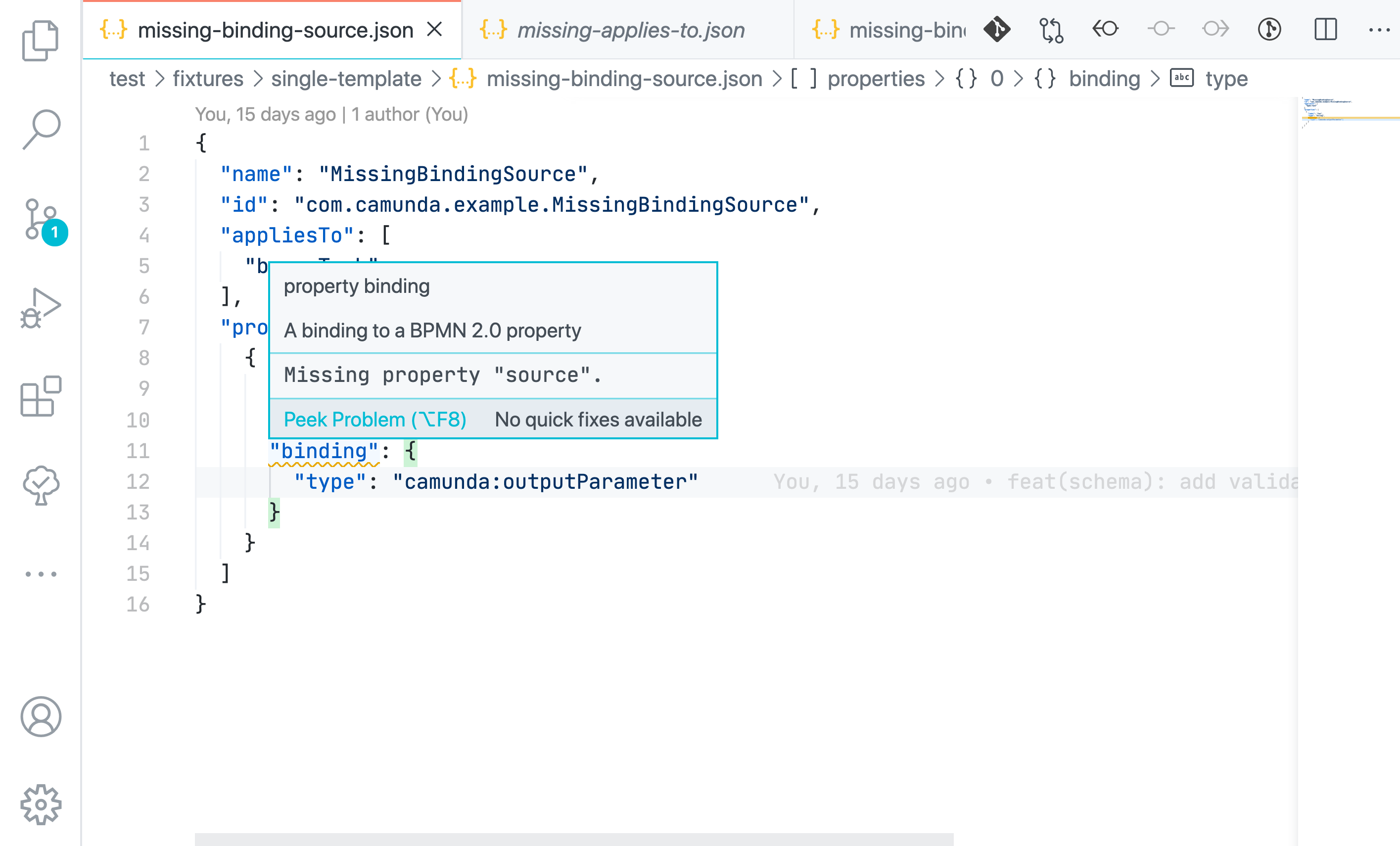 Add line numbers to errors · Issue #4 · camunda/element-templates-json ...