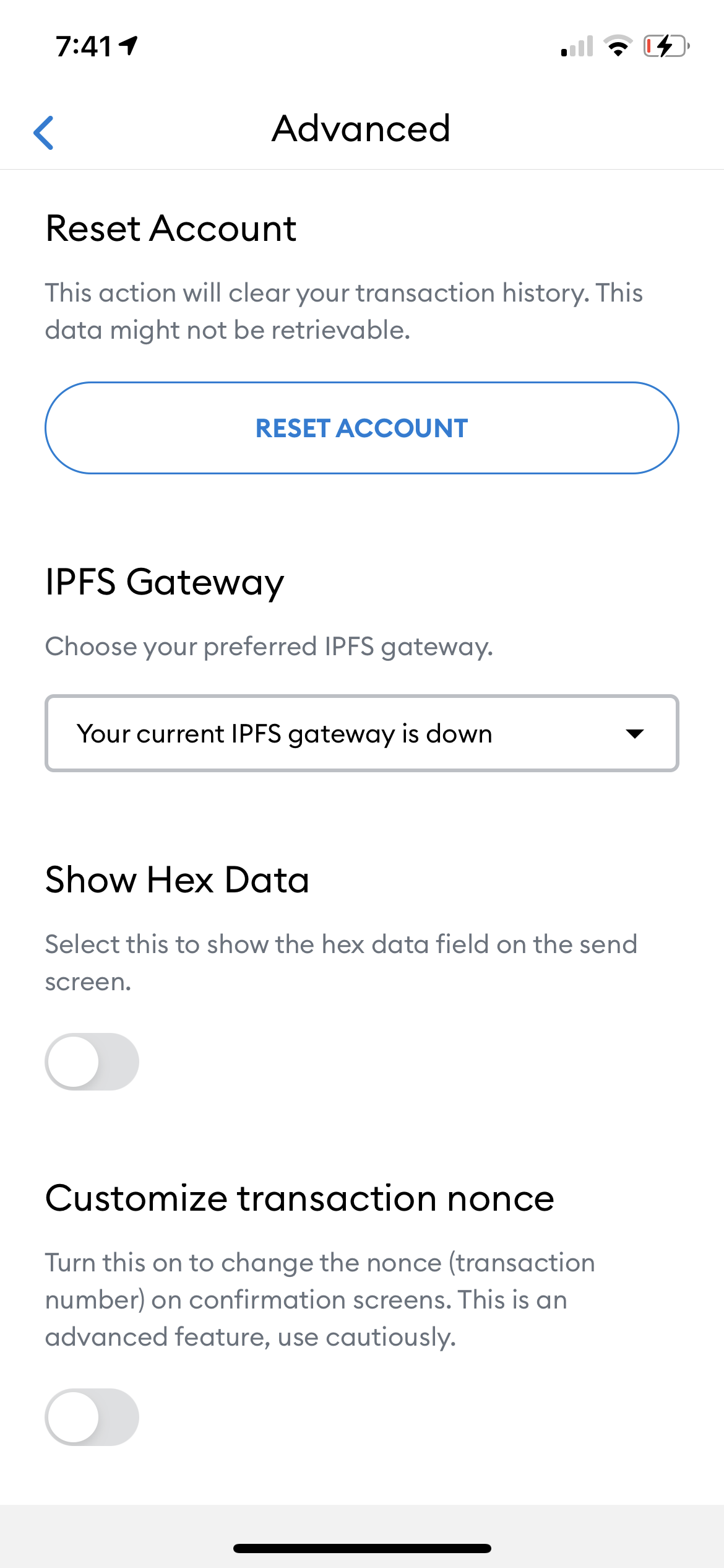 IPFS gateway down/no web3 provider when adding token via etherscan