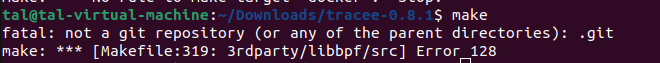[BUG] make command on source code returns error 128 · Issue #2147 ...