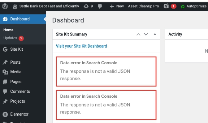 Google site kit error · Issue #4353 · google/site-kit-wp · GitHub