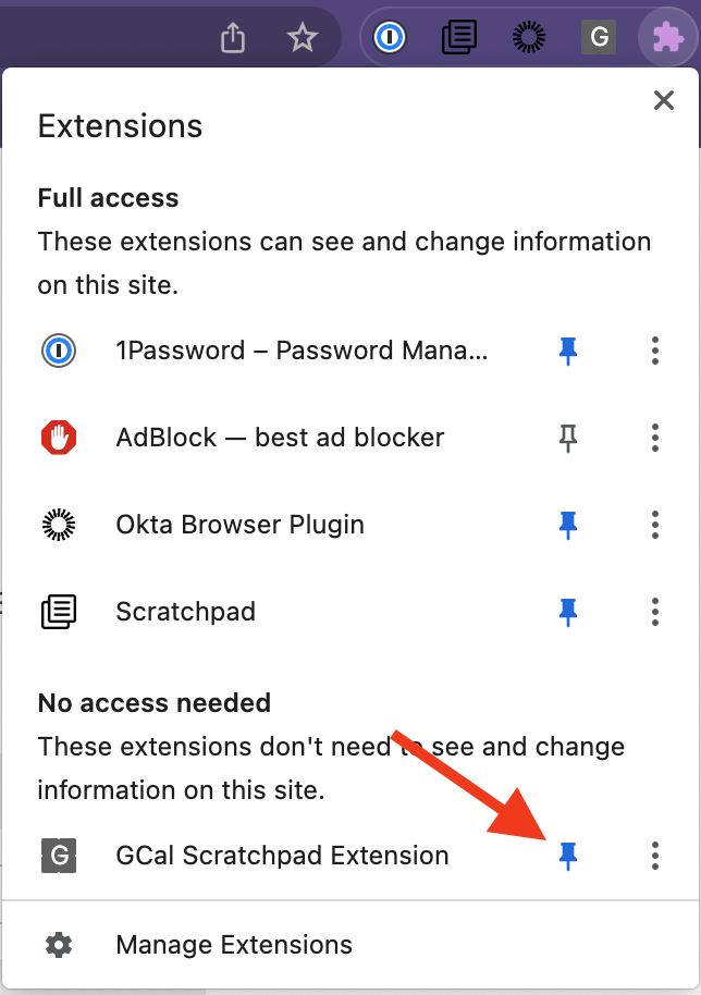 GitHub dylansnyk/gcalscratchpadextension