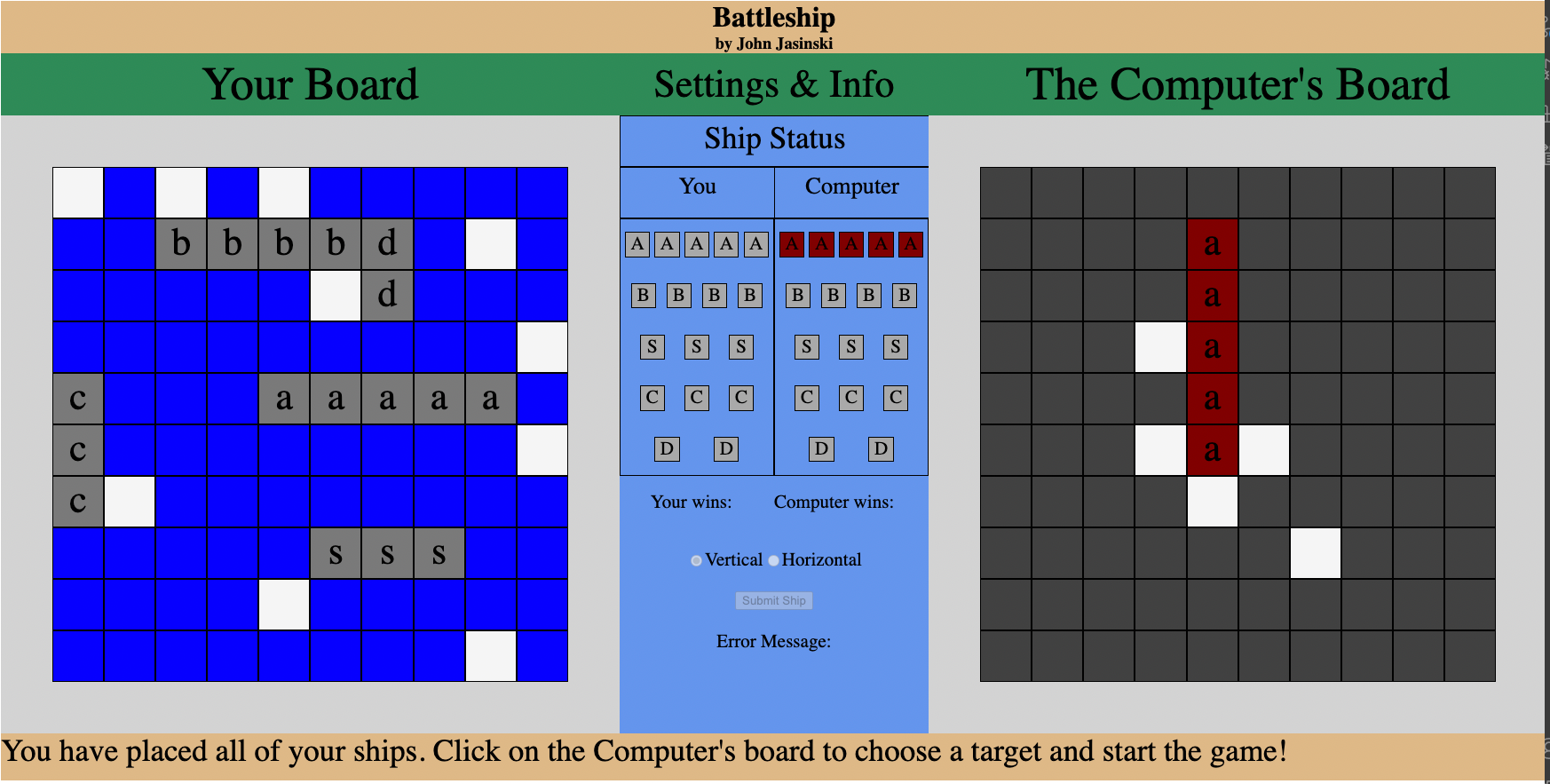 GitHub - jej218/project-1: JavaScript web application that simulates ...